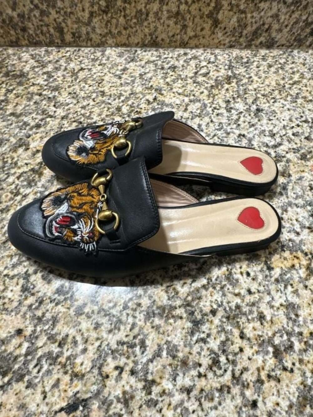 Unbranded Tiger Embroidered Horsebit Mule Loafers Black women 8 men 7 - Picture 4 of 6